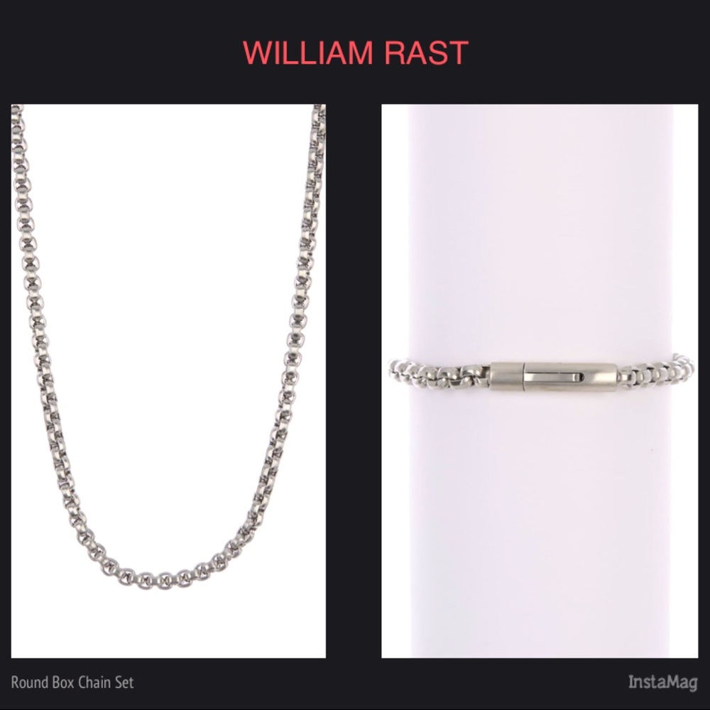 WILLIAM RAST Stainless Steel Round Box Chain Set